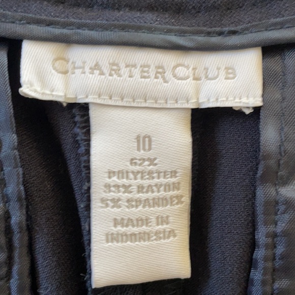 Charter Club Navy Full Length Pant Sz10 - Picture 13 of 13